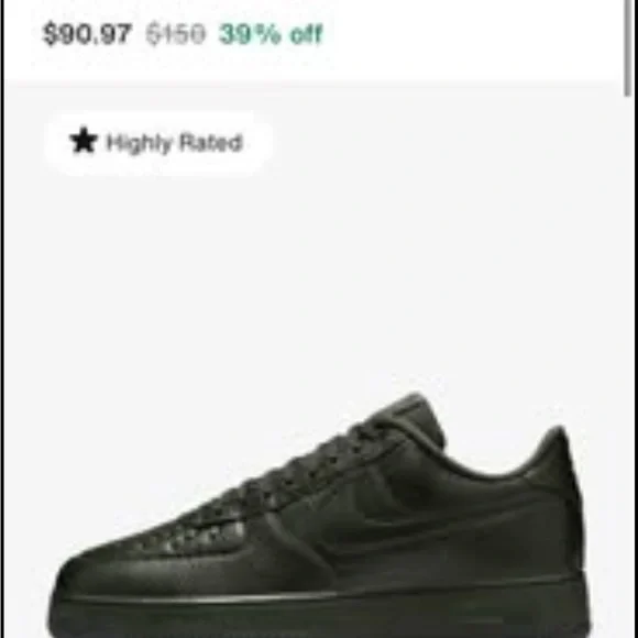 Nike Air Force 1 Men's Black Shoes - Weatherproof style - Picture 6 of 6